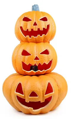 Produktbild von Gigantischer Halloween Kürbis Turm mit LED Licht 70cm