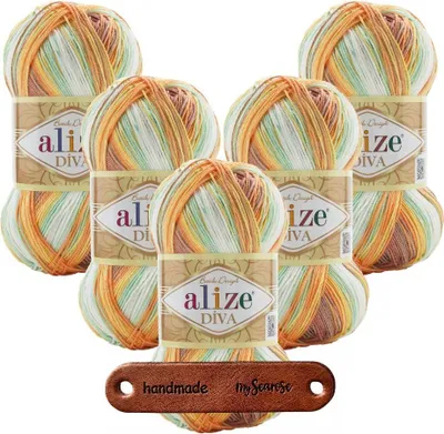Produktbild von 5 x ALIZE Diva Batik 8022 mit Label