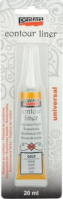 Image de PENTART - peinture contour avec applicateur - or métallique 20 ml