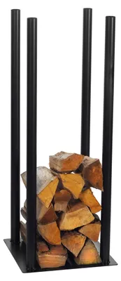 Obrázok produktu pre Regál na drevo MAGNUS R120B, čierna farba. Regál na drevo, vhodný aj ako doplnok k krbom a peciam
