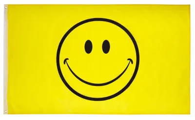 Produktbild von PHENO FLAGS Smile Flagge, 150x90cm - lustige Fahne mit Smile Motiv