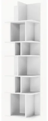 Immagine prodotto di Selsey Bemmi - Mensola a parete e a pavimento con scomparti asimmetrici, bianco, 180 × 50 cm