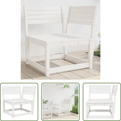 Produktbild von The Living Store Garten-Ecksofa Weiß 73x73x78 cm Massivholz Kiefer