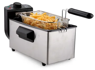Friteuse 3 Liter 2000 Watt Edelstahl mit Thermostat