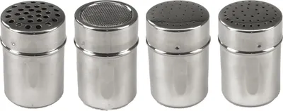 Produktbild von Je 1 Stück Streuer fein / grob, Käse- Gewürzstreuer, Netzstreuer im Set 4 Streuer 150 ml im Set