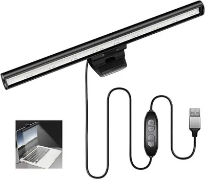 Obrázek produktu pro Monitorová lampa - LED osvětlení obrazovky - Šetrné k očím - Asymetrický design - Napájení přes USB - Bílá barva