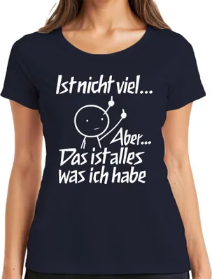 Produktbild von Ist nicht viel aber das ist alles sarkastisch mittelfinger lustig Damen T-Shirt, Navy, XL