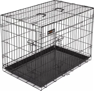 Obrázok produktu pre In And OutdoorMatch Dog Box XXL Cecil - Lavička pre psov - Skladacia - Čierna - 58x91x64cm