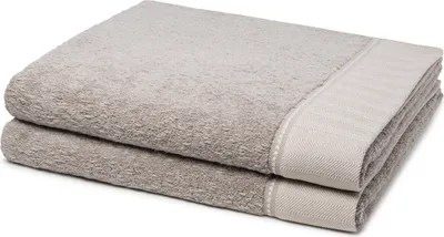 Produktbild von Möve Brooklyn 2 X Duschtuch im Set Elegantes Design mit hochwertiger Bordüre, Pflegeleichtes Material, Hoher Komfort durch weichen Materialmix