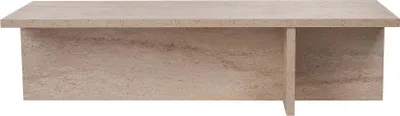 Obrázek produktu pro Dřevěný konferenční stolek „Harbor“ – 120 x 45 x 30 cm – travertin