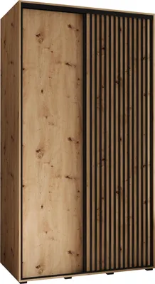 Produktbild von MEBLE KRYSPOL Sapporo 1 Schrank mit 2 Schiebetüren  - 205,2x140x60 cm - Artisan Artisan Schwarz