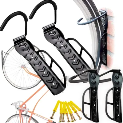Zdjęcie produktu dla Wieszak ścienny na rower uchwyt ścienny rowerowy zestaw 2 sztuki wytrzymały
