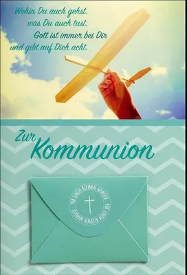 Produktbild von Kommunion - Geldkarte - Glückwunschkarte im Format 11,5 x 17 cm mit