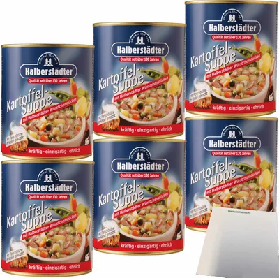 Produktbild von Halberstädter Kartoffelsuppe 6er Pack (6x800ml Dose) + usy Block
