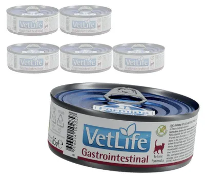 Produktbild von Farmina Vet Life Gastrointestinal Feline 6x85g Nassfutter für Katzen mit akuten Darmabsorptionsstörungen