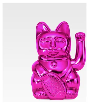 Produktbild von MYNEKO Glückskatze Shiny Pink Sorya, Dekofigur, Cosmic Edition, Metallic Rosa Winkekatze, Sorglosigkeit Design Objekt
