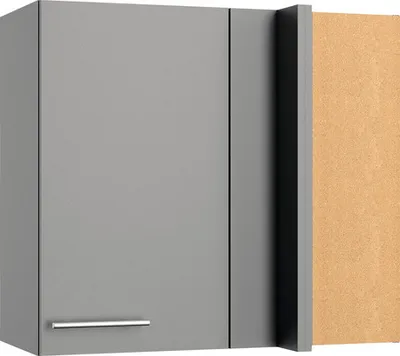 Produktbild von Optifit Eckhängeschrank Mats825 BxTxH 85 x 34,9 x 70,4 cm basaltgrau matt zerlegt Anschlag reversibel KFMA OEM856-8+
