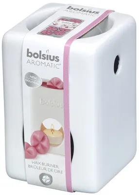 Produktbild von Bolsius 1029 9018 0302, Terrakotta-/Erdenduftlampe, Keramik, Weiß, Quadratisch, Flur, Waschbecken, Tisch, Fenster, 4 h