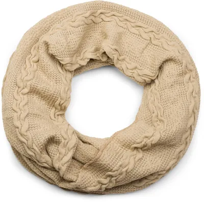Produktbild von styleBREAKER Feinstrick Loop Schal mit Zopfmuster, Winter Schlauchschal, Loopschal, Strickschal, Uni 01018151