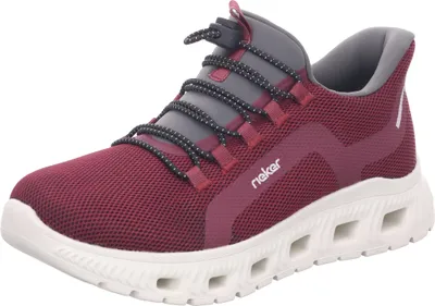 Obrázok produktu pre Rieker dámske tenisky leo vzor elastická podrážka EVA štýlová Memosoft soft M6066, veľkosť:38 EU, farba:červená