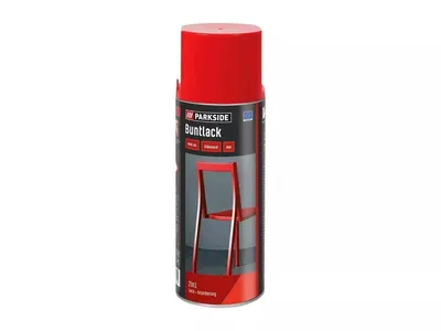 Produktbild von 400ml Buntlack ROT Glänzend Farbspray Sprühdose Spraydose 2in1 Lack-Grundierung PARKSIDE