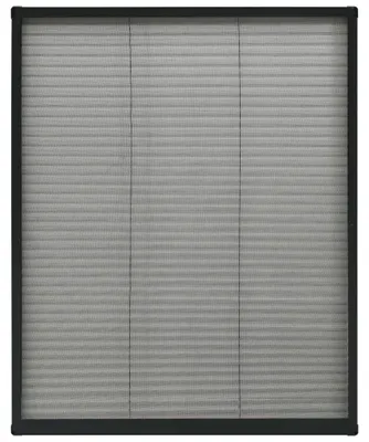Produktbild von Plissee Insektenschutz für Fenster - Fliegengitter mit Aluminiumrahmen - Magnetverschluss - 80x100 cm - Armeegrün