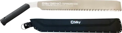 Image de Silky Genki Temagari 500 mm Scie japonaise - la plus agressive & la plus rapide des scies Silky avec denture Mirai-Me grossière (3-5 Z/30 mm), poignée Genki ergonomique, fabriquée à la main, sacoche incluse, pour bois frais