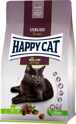Produktbild von Happy Cat Sterilised Adult Weide-Lamm 2 x 4 kg