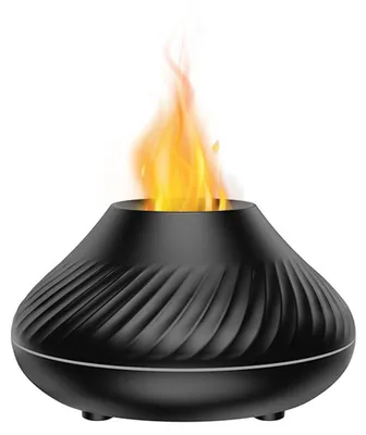 Produktbild von Aroma-Diffusor Luftbefeuchter 130 Ml, Geräuschloser Ultraschall-Diffusor Mit Flammeneffekt Und 7 Farblichtern, Für Zuhause Büro Yoga