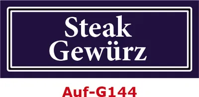 Produktbild von 25 Stück Gewürzaufkleber Steak Gewürz 40x16mm Gewürzetiketten Sticker Lebensmittel (Auf-G144)