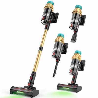 Produktbild von Akkustaubsauger 50KPa 650W, 60Min Laufzeit, abnehmbarer Akku, LED-Touchdisplay, V-Bürste, 8-in-1, 1,2L Staubbehälter, für Tierhaare/Teppich/Hartboden