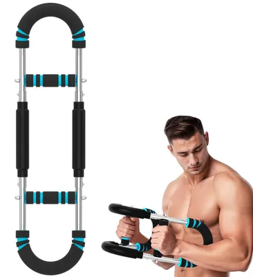 Produktbild von Armtrainer - Krafttrainingsgerät - 40 kg Widerstand - Für Arm- und Brustmuskeln - Blau