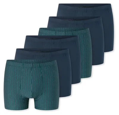 Produktbild von Schiesser Herren Trunk 955 6-Pack dunkelblau,türkis - Größe 9