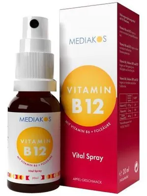Immagine prodotto di Vitamina B12+B6+acido folico Mediakos Vital Spray 20 ml