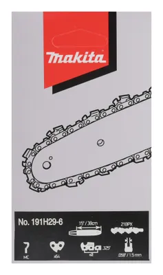 Produktbild von Makita Saw Chain, -64, 3/8", 1,5 mm, 15" / 38 cm, 21BPX 38 cm - 3/8" - 1,5 mm - Halbmeißel - 21 Treibglieder