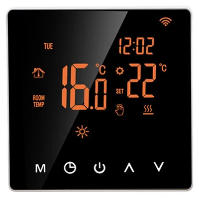 Produktbild von ME81H Smart WIFI LCD Thermostat Water Floor Heating Wall Boiler Electric Floor Heating Thermostat for Tuya AC230VOrange Background White Button 3A