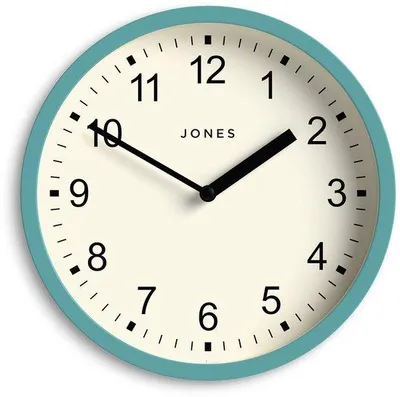 Produktbild von Spinwanduhr | Moderne runde Uhr | 20 cm | Blau-Grün | Einfach lesbar | Ideal für Küche, Büro oder Kinderzimmer