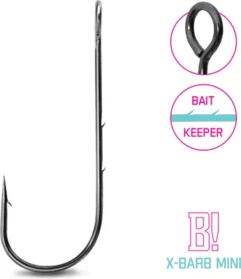 Produktbild von DELPHIN B! X-BARB MINI, Cheburashka-Haken, grau, 8 Stk, 101005152