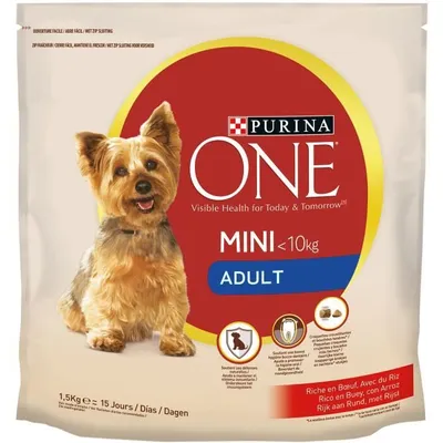 Produktbild von PURINA ONE MINI Dog Adult Beef & Rice 1 5kg