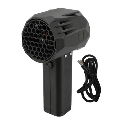 Zdjęcie produktu dla Dmuchawa do suszarek strumieniowych - mocny wentylator turbo, silnik bezszczotkowy 4000 mAh, wentylator rurowy 64 mm, szybkie ładowanie 20 W, ciąg 1400 g, prędkość wiatru 240 km/h