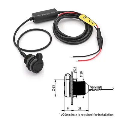 Produktbild von USB-C-Steckdose 3.0 1-fach 12V DC 5V/3A /18W