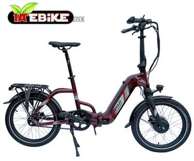 Produktbild von 20 Zoll ECOFOLD BFF300 E-bike 3-Gang Automatik Carbon-Riemen BaFang Frontmotor 250W 562Wh Faltrad Klapprad bordeaux ROT