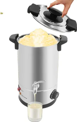 Produktbild von Wachsschmelzgerät, 8 Liter Kapazität, 1800W Leistung, Temperaturbereich von 30°C bis 110°C, Edelstahlmaterial, benutzerfreundliches Design