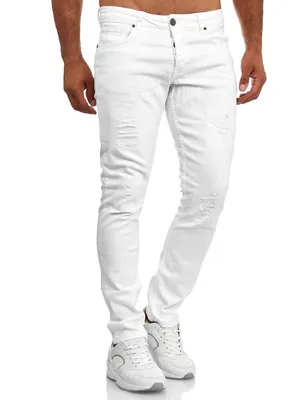 Immagine prodotto di Jeans da uomo Tazzio dal look destroyed 16525 Bianco 40/36