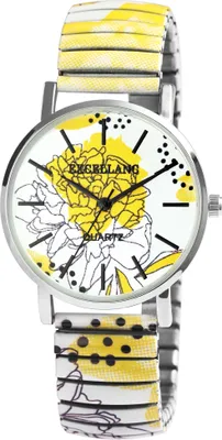Produktbild von Excellanc Design Damen Armband Uhr Gelb Motiv Analog Edelstahl Zugband Quarz