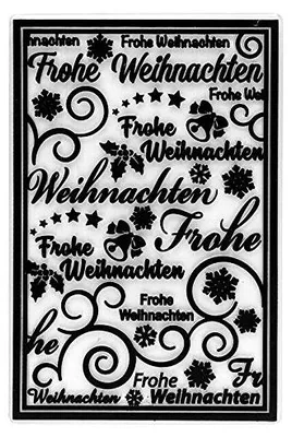 Stanzschablone 15x10 cm, Weihnachten, für Stanzmaschinen