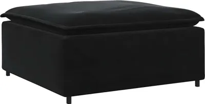 Zdjęcie produktu dla vidaXL Modułowy podnóżek do sofy czarny 100x100x48 cm
