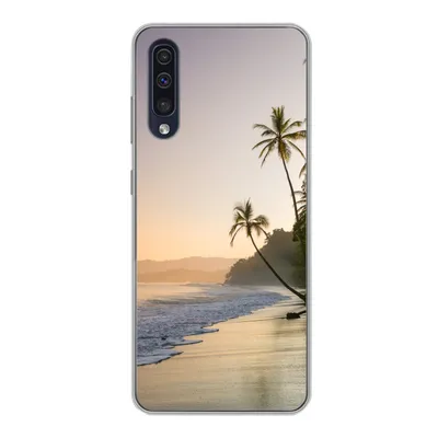 Produktbild von MuchoWow® Handyhülle Schutzhülle Hülle für Samsung Galaxy A30s Strand - Meer - Palme Silikon Softcase Handy Hülle - Karteninhaber