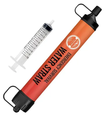 Image de Filtre à eau pour l'extérieur, filtre pour eau potable, capacité de 3000 litres, filtration à 0,1 micron, sans BPA, couleur orange