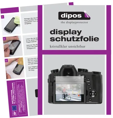 Produktbild von 2x Schutzfolie für Leica V-Lux 5 klar Displayschutzfolie Folie Display Schutz dipos